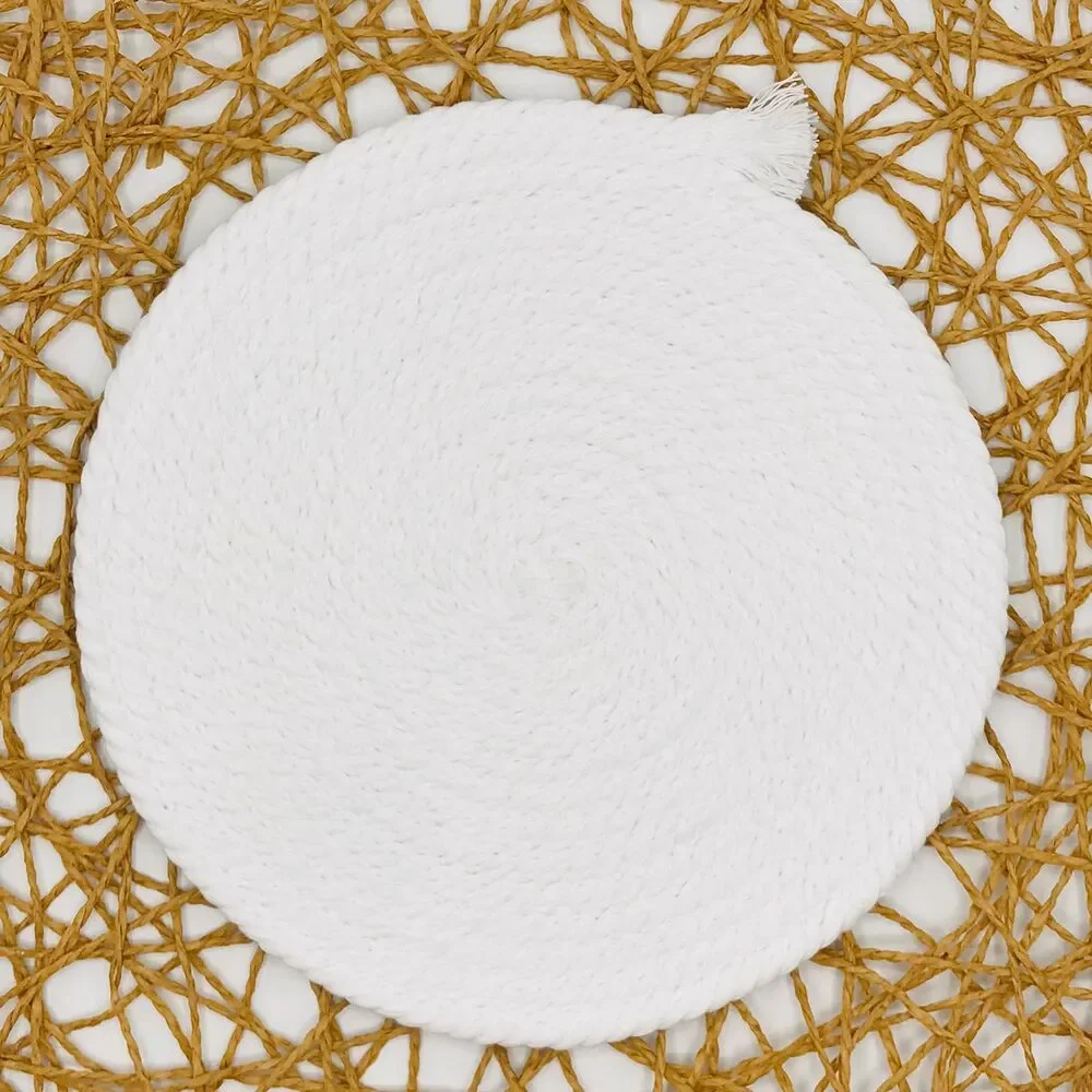 Rope Trivet Hotpad Boho One Trivet Cotton Cottage Core White Machine Washable